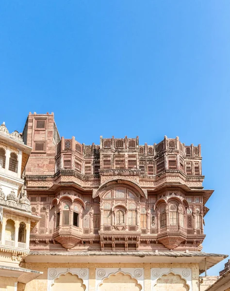Mehrangarh Fort View Decorative Building Facade Jodhpur Rajasthan India — Stock Photo, Image