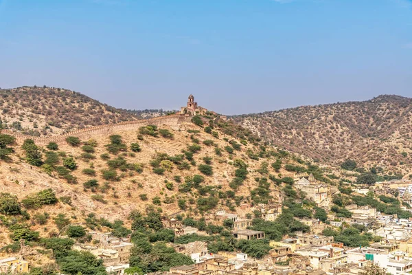 Vista Forte Amber Localizado Amber Rajasthan Índia Jaipur Capital Rajasthan — Fotografia de Stock