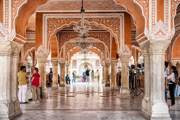 Jaipur Rajasthan Hindistan Kasım 2019 Seyirciler Salonu Ziyaret Eden Turistler — Stok fotoğraf