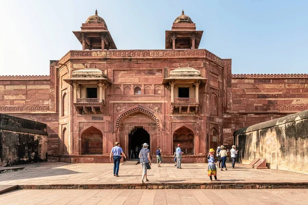 Agra Indien Nov 2018 Touristen Besuchen Panch Mahal Königspalast Fatehpur — Stockfoto