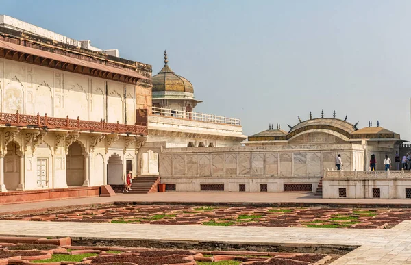 Agra Indien Nov 2018 Menschen Besuchen Gebäude Agra Fort Palast — Stockfoto