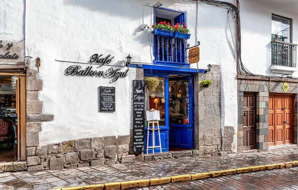 Cusco Peru April 2019 Fassade Der Alten Kolonialbauten Der Stadt — Stockfoto
