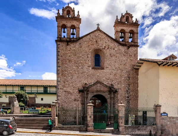 Cusco Peru Abril 2019 Vista Fachada Igreja Convento Santa Teresa — Fotografia de Stock