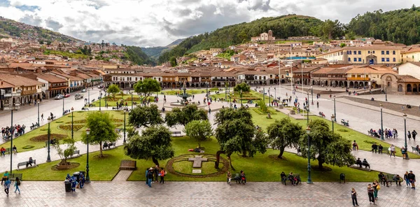 Cusco Peru Nisan 2019 Peru Plaza Armas Havadan Peru Daki — Stok fotoğraf