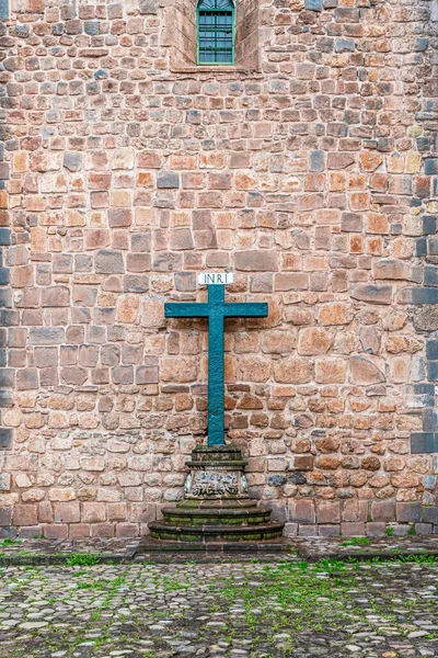 Cross Facade Iglesia Del Triunfo Church Triumph Adjacent Joined Cathedra — Stock Photo, Image