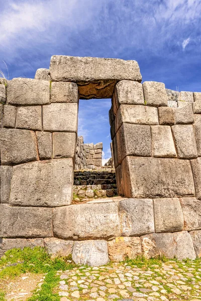 Pohled Ruiny Inků Sacsayhuaman Cuscu Peru — Stock fotografie