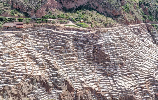 Vista Salinas Maras Estanque Evaporación Sal Artificial Llamado También Minas —  Fotos de Stock