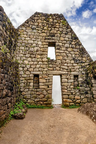 Well Preserved Inca Structure Just Wayna Huayna Picchu Peak Ancient — Stock Photo, Image