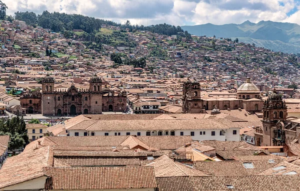 Vista Panorámica Las Casas Cathedra Plaza Armas —  Fotos de Stock