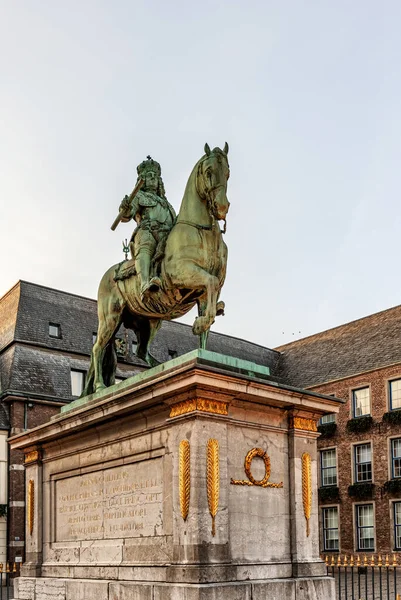 Jan Wellem Monument Market Square Old Town Dusseldorf Germany — Stock Photo, Image