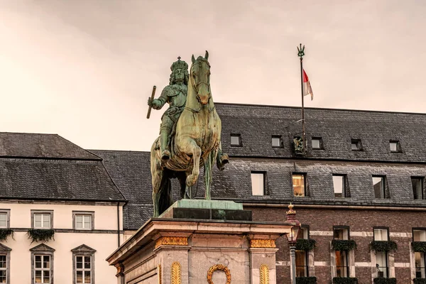 Jan Wellem Monument Market Square Old Town Dusseldorf Germany — Stock Photo, Image