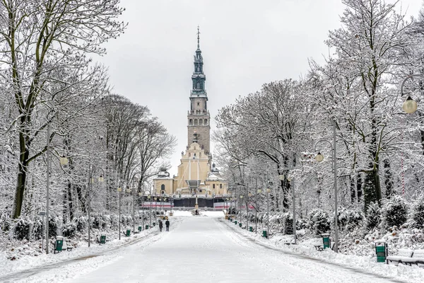 Pohled Svatyni Jasna Gora Klášter Czestochowě Velmi Důležité Nejoblíbenější Poutní — Stock fotografie