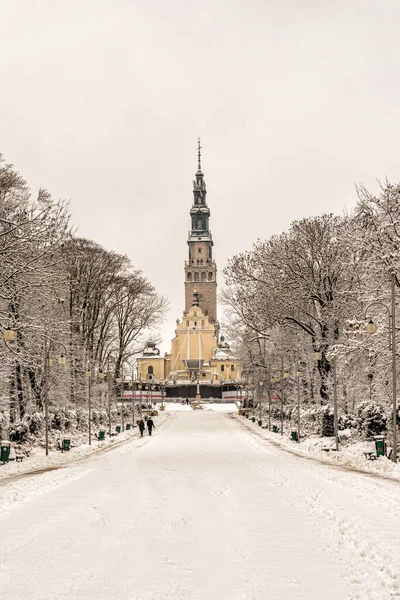 Vista Santuário Jasna Gora Mosteiro Czestochowa Lugar Peregrinação Muito Importante — Fotografia de Stock