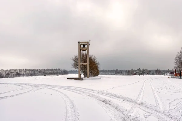 多雪的乡村美丽的冬季风景 一月去波兰南部的旅行 — 图库照片