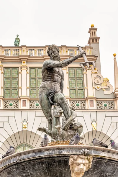 Uitzicht Het Beroemde Standbeeld Van Neptunus God Van Zoet Water — Stockfoto