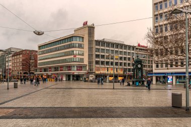 Hannover, Almanya 27 Ocak 2019 Krpcke Meydanı tarihi Krpcke saati, Hanover, Aşağı Saksonya, Almanya,