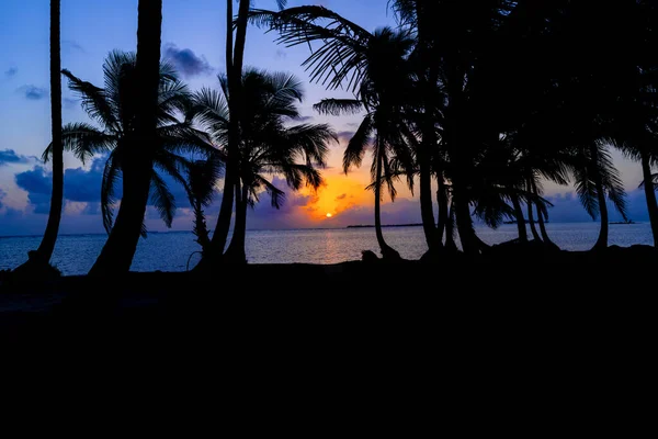 Belo Nascer Sol Ilha Caribenha San Blas Território Guna Politicamente — Fotografia de Stock