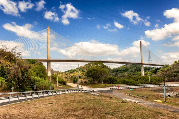 View Centenario Bridge Modern Bridge Crossing Panama Canal Panama City — Stock Photo, Image