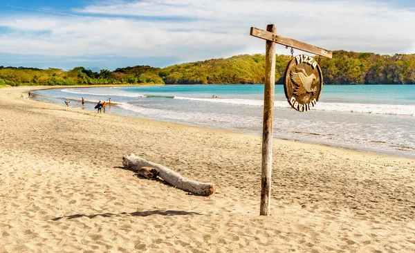 Spiaggia Venao Azuero Panama Gennaio 2020 Cartello Della Pizzeria Sulla — Foto Stock