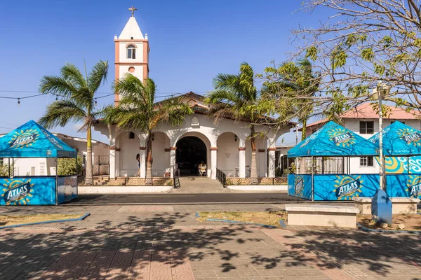 Pedasi Panama Února 2020 Fasáda Katolického Kostela Iglesia Santa Catalina — Stock fotografie