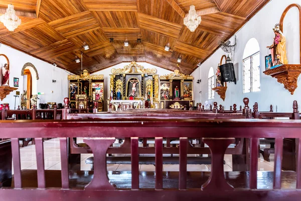 Pedasi Panamá Fevereiro 2020 Interior Igreja Católica Iglesia Santa Catalina — Fotografia de Stock