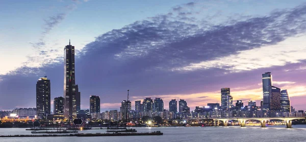 Seoul Panorama Tramonto Corea Del Sud — Foto Stock