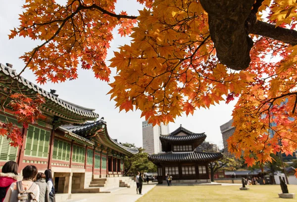 Palacio Deoksugung Otoño Seúl Corea Del Sur — Foto de Stock