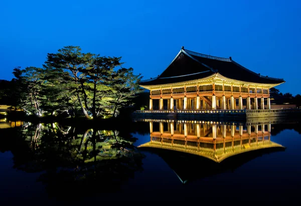 Gyeongbokgung Palace Por Noche Seúl Corea Del Sur — Foto de Stock