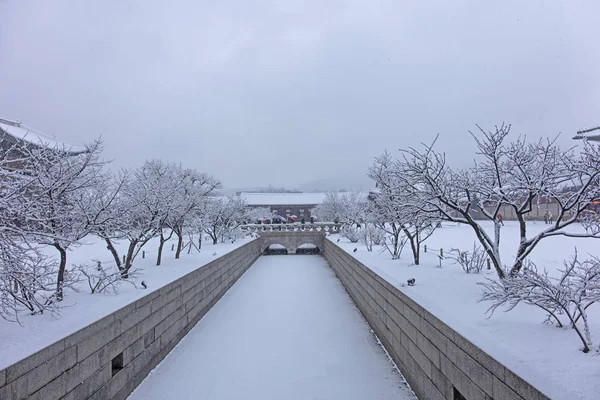 Gyeongbokgung Palota Télen Szöul Dél Korea — Stock Fotó