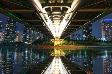 Central Park'ta Songdo Incheon, Güney Kore.