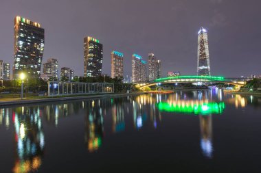 Central Park'ta Songdo Incheon, Güney Kore.