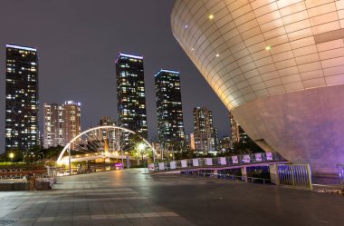 Central Park'ta Songdo Incheon, Güney Kore.
