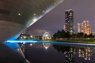 Central Park'ta Songdo Incheon, Güney Kore.