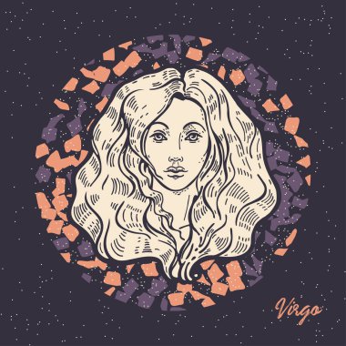 Başak burcu. Astrolojik burç sembolü.