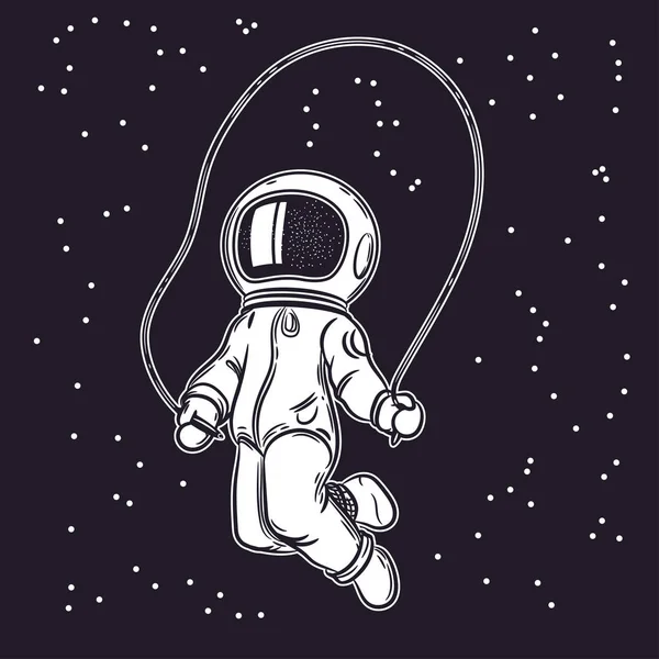 En man i en rymddräkt. Illustration av rymd vektor. — Stock vektor
