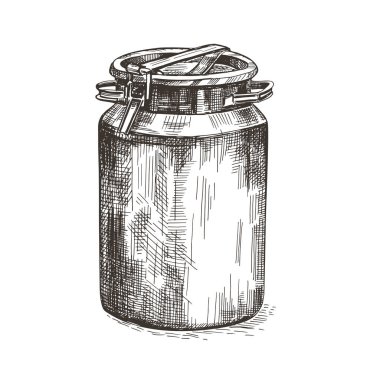 Süt olabilir vektör görüntüsü. Metal vintage tarzında olabilir.