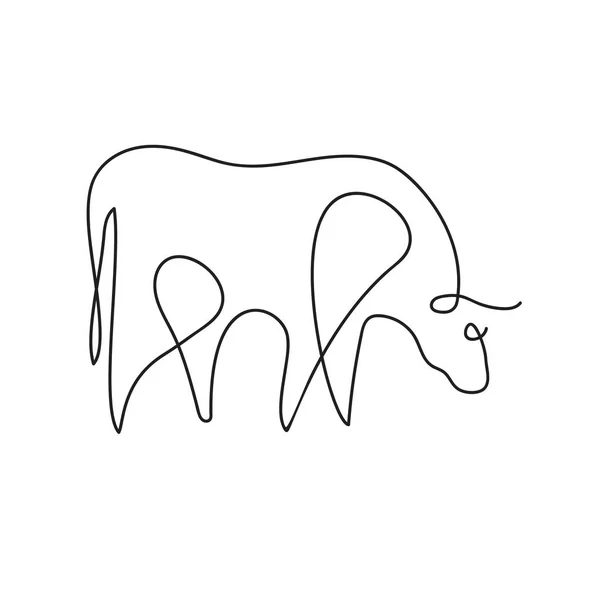 Nutztiere. Vektorgrafiken in minimalistischem Stil. Rinder. — Stockvektor