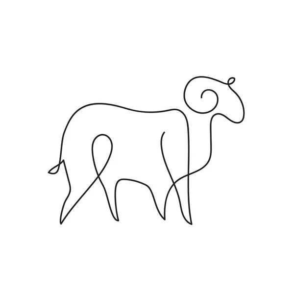 Ζώο φάρμας. Διανυσματικά γραφικά σε μινιμαλιστικό στυλ. Εικονογράφηση λογότυπου. — Διανυσματικό Αρχείο