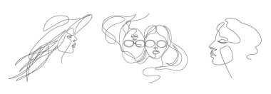 Devamlı bir çizgi. Minimalist bir şekilde vektör illüstrasyonuName.