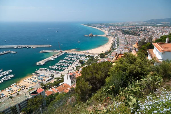 Spaanse Badplaats Blanes Costa Brava Catalonië Spanje Beach Resort Uitzicht — Stockfoto