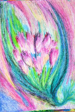 parlak çizim Petrol pastel