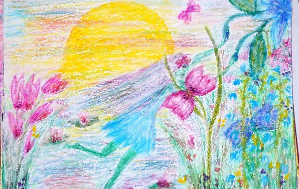 parlak çizim Petrol pastel 