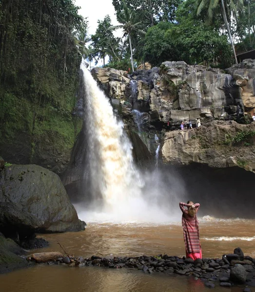 Tegenungan Waterfall Located Village Kemenuh Kilometers Ubud Island Bali Indonesia — Stock Photo, Image