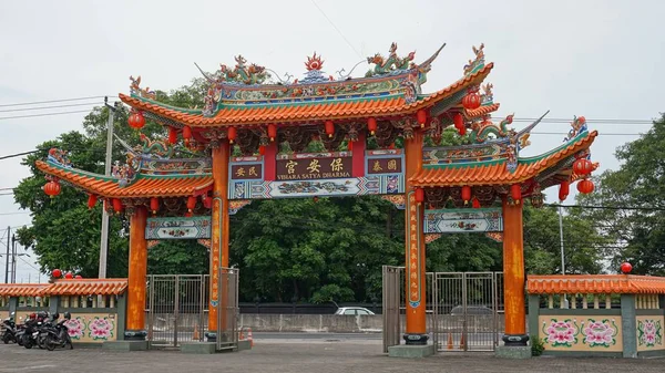 Porta Tempio Buddista Bali Indonesia — Foto Stock