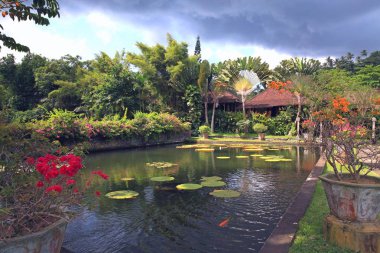 Tirtha Gangga - Endonezya, Bali Adası doğuda eski Kraliyet Sarayı Karangasem Royal tarafından sahip olunan onun su palace için bilinir. (Bu havuzları ve çeşmeler yemyeşil bir bahçe, taş oymalar ve heykelleri çevrili bir labirent).