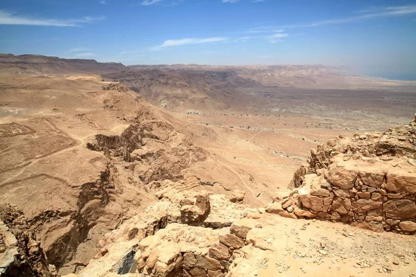 View Fortress Masada Desert State Israel — Stock Photo, Image