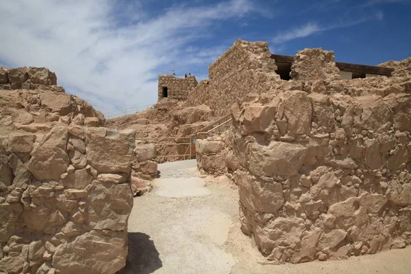 Masada Heb Mecada Fästning Gammal Fästning Utanför Den Sydvästra Kusten — Stockfoto