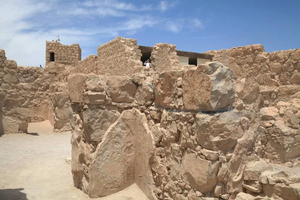 Masada Heb Mecada Fortress Ancient Fortress South West Coast Dead — Stock Photo, Image