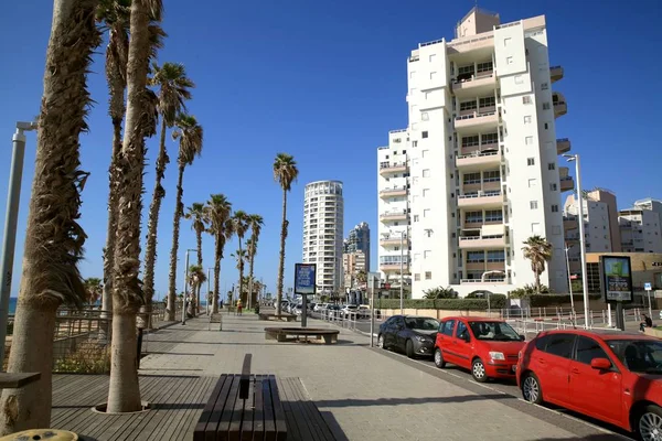 Aterro Cidade Bat Yam Uma Cidade Distrito Tel Aviv Israel — Fotografia de Stock