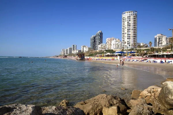 Nábřeží Města Bat Yam Město Tel Aviv Distriktu Izraeli Středomořském — Stock fotografie